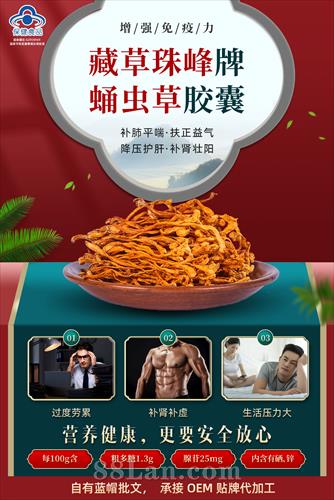 藏草珠峰牌蛹虫草胶囊