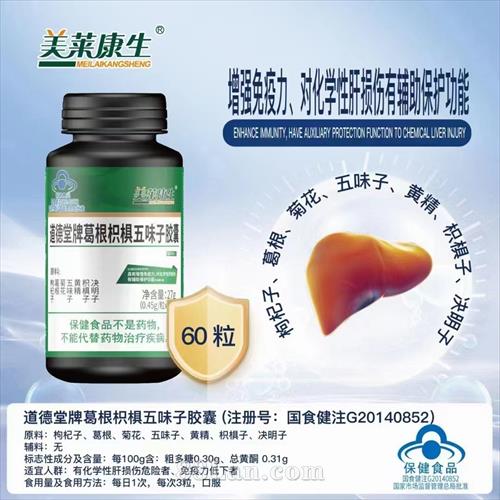 道德堂牌葛根枳椇五味子胶囊  辅助保护化学性肝损伤