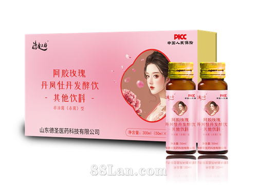 阿胶玫瑰丹凤牡丹发酵饮